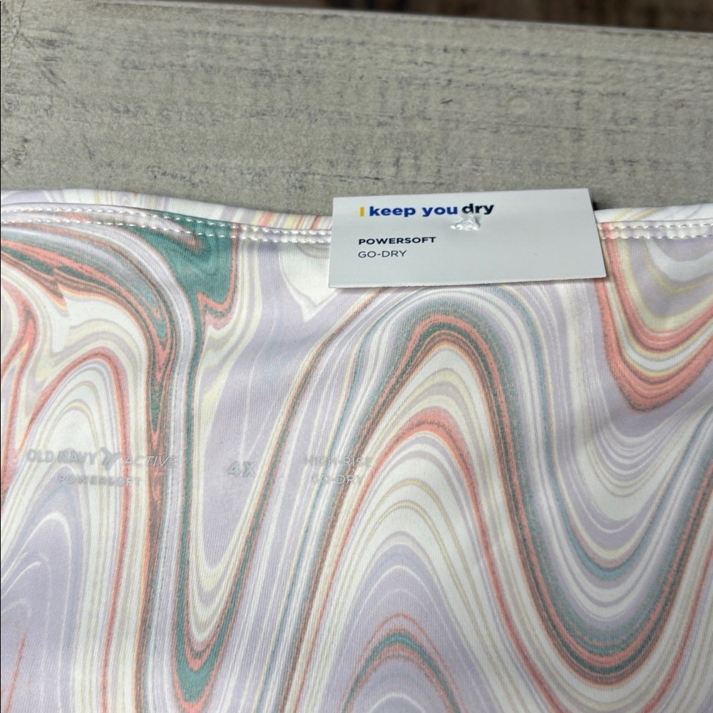 Old Navy High Rise Powersoft Swirl Marble Skort Go-dry 4X NWT!l - Picture 4 of 13